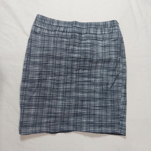 The Limited lightweight tweed pencil skirt black white cotton lined size 10 - Picture 1 of 10